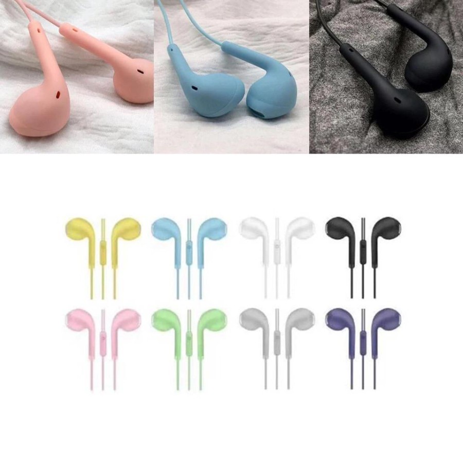 Headset Macaron Matte Color U19 Hifi / Handsfree Warna Mate Colorful