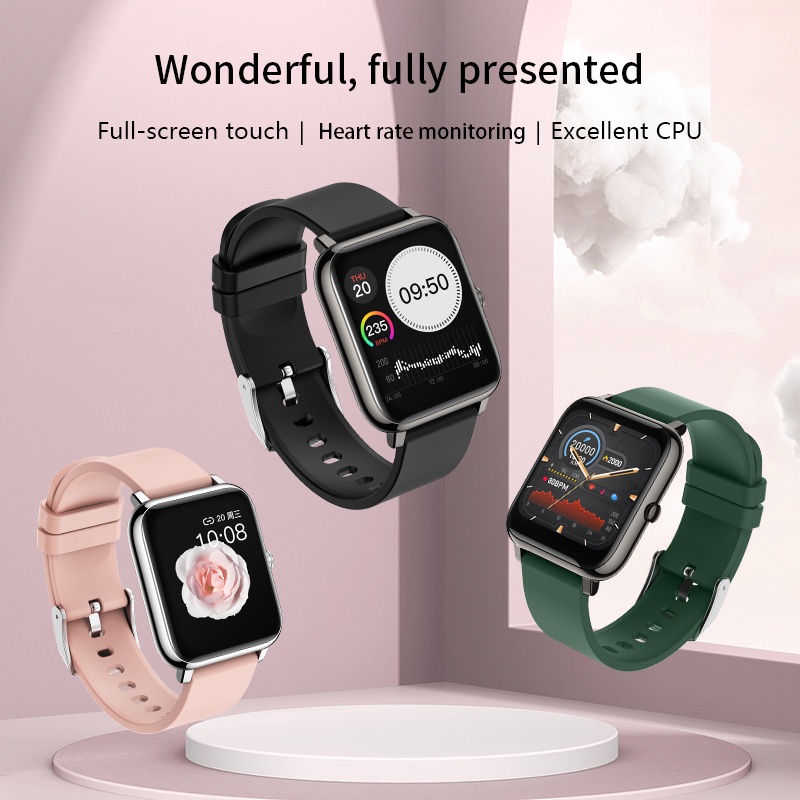 Smartwatch wanita pria Fitness Tracker Sehat Heart Rate Pemantauan Jam tangan led pria Gelang Olahraga Smartwatch