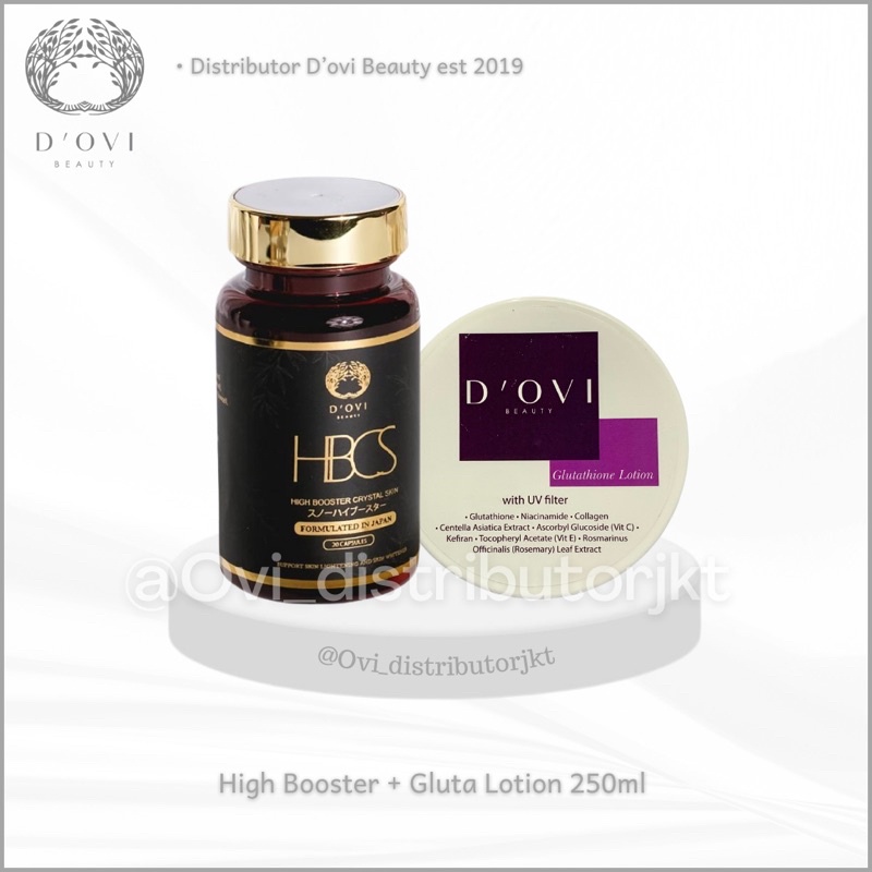 Paket High Booster + Gluta Lotion by D’ovi Beauty Oviskin Ovibeauty D ovi Beauty