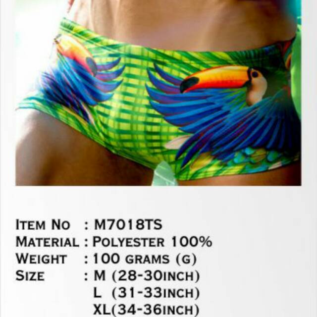 Celana Renang Pria Aussiebum Paradiso M7018TS - Toucans