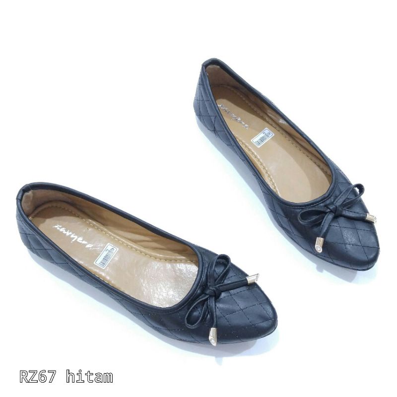 Borneo Sepatu Wanita Slip on Flat Flatshoes Bahan Sintetis Premium RZ67 by Xavyera