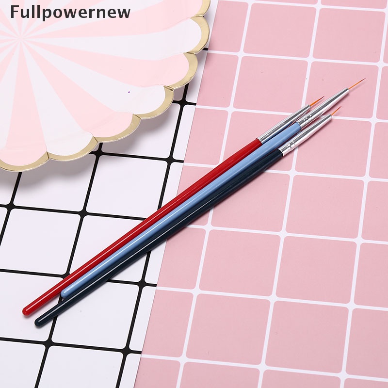 [FULL] 3pcs ultra-thin line nail art liner brush drawing painting pen manicure diy tool