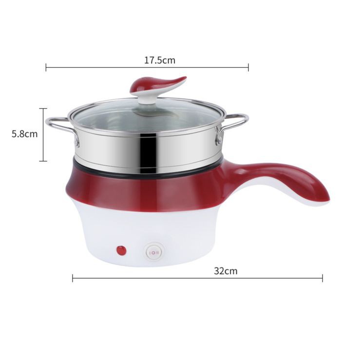 Panci Mini Elektrik Multifunctional Electric Fry Pan + Kukus WRN KREM