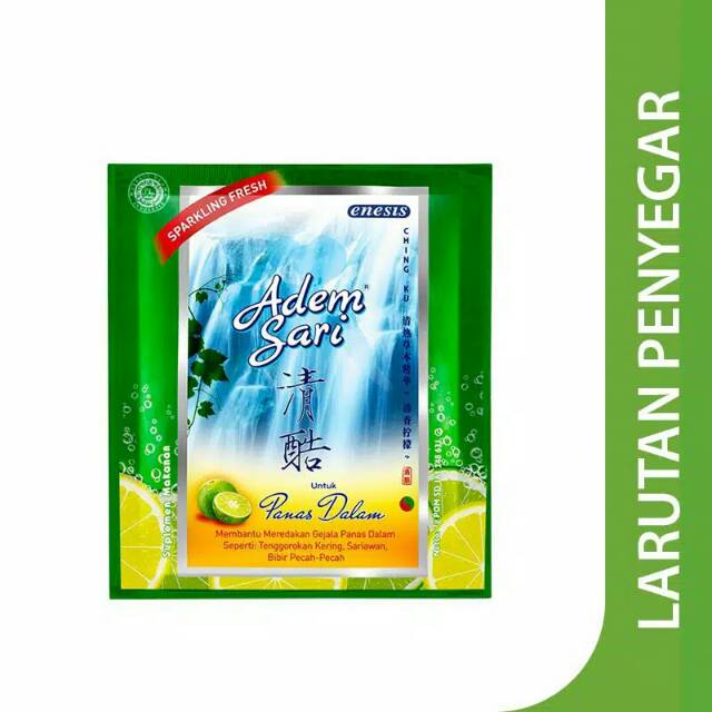 

Adem Sari per Sachet 7gr - Serbuk Minuman Penyegar Pereda Panas Dalam Sariawan