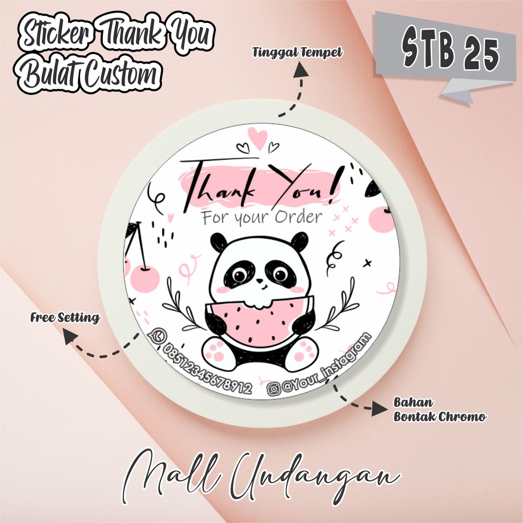 STIKER THANK YOU BULAT CUSTOM - STICKER LABEL THANK YOU