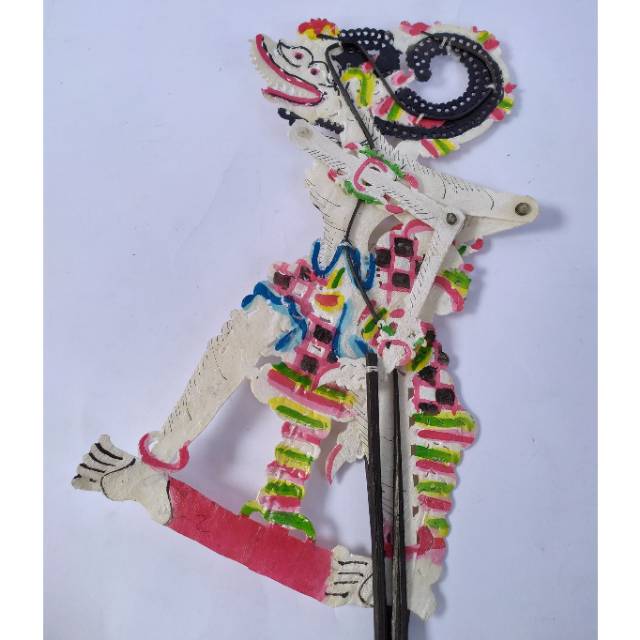 (BISA COD) KERAJINAN MINIATUR WAYANG HANOMAN KERA PUTIH KIDANGAN BIASA UKURAN 30 CM