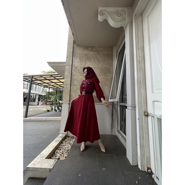 684#Gamis Wanita/Fashion Muslim+FREE BELT V