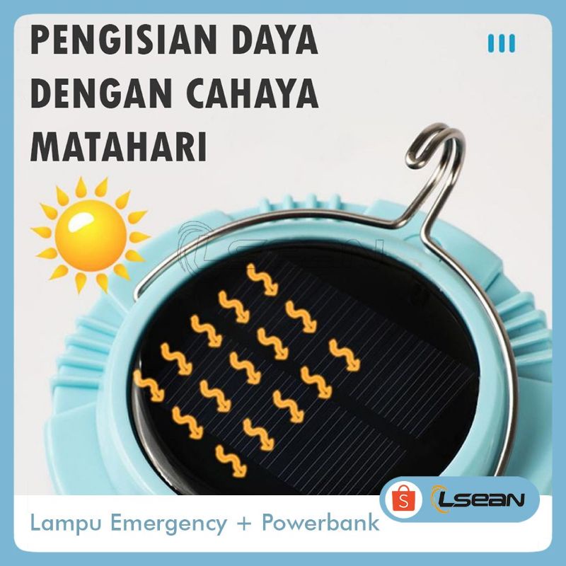 LAMPU EMERGENCY LED TENAGA SURYA /BISA UNTUK POWERBANK LAMPU CAMPING