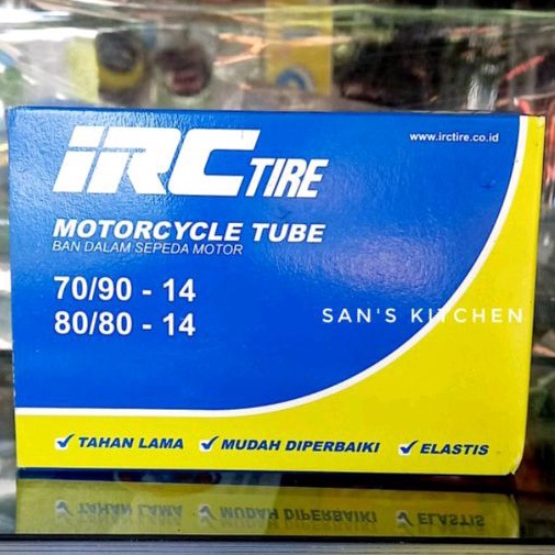 Ban dalam sepeda motor matic IRC 70/90-14 atau 80/80-14 Ring 14