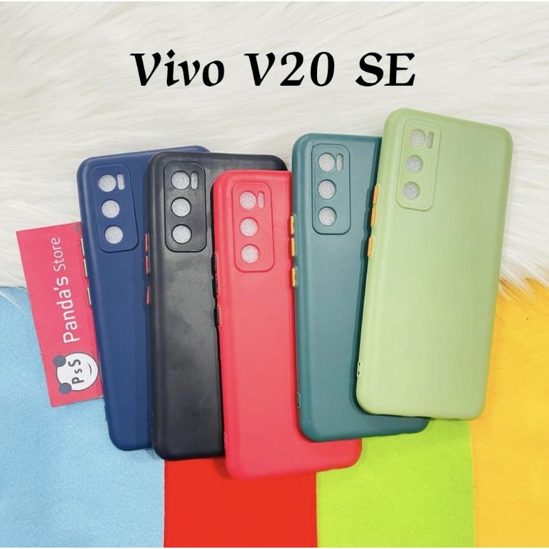 Case Vivo V20 SE Babycase + Pelindung Kamera V20SE, Makaron Full Color (PsS)