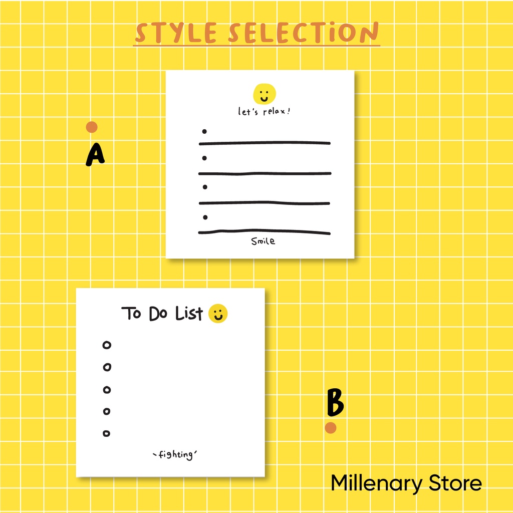 [cruell] Memopad Note pad Yellow kuning imut isi 50 lembar-5