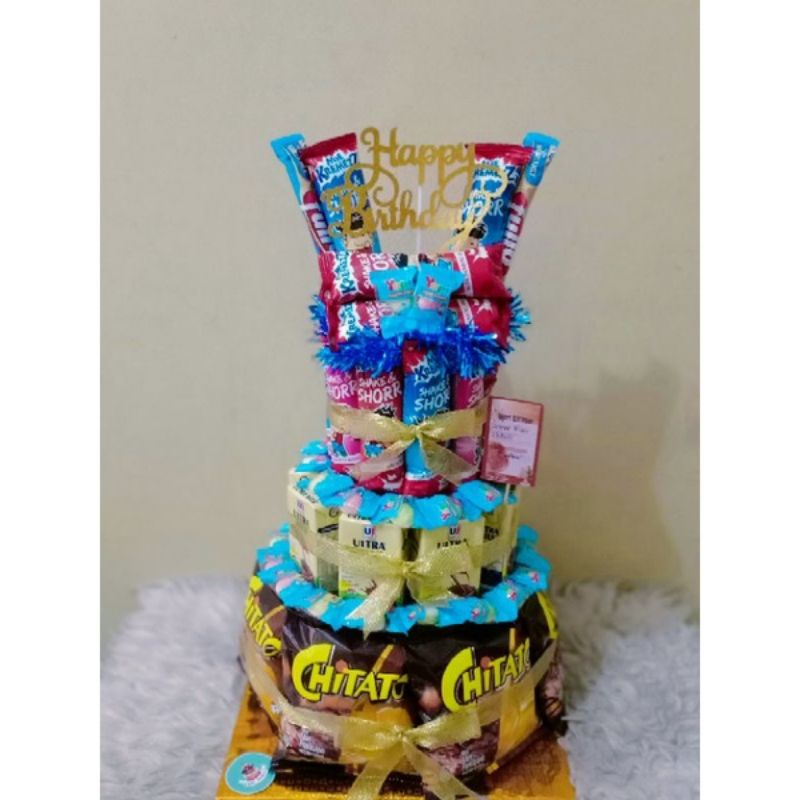 

Snack kue ulang tahun TERMURAH/ kue ultah / buket bentuk kue/hampers / kado ulangtahun