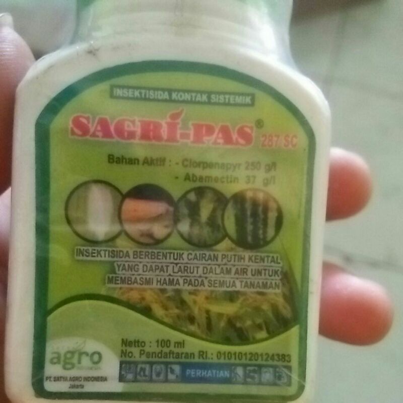 SAGRI PAS 287 SC ( klorfenapir + abamektin) KEMASAN 100ML