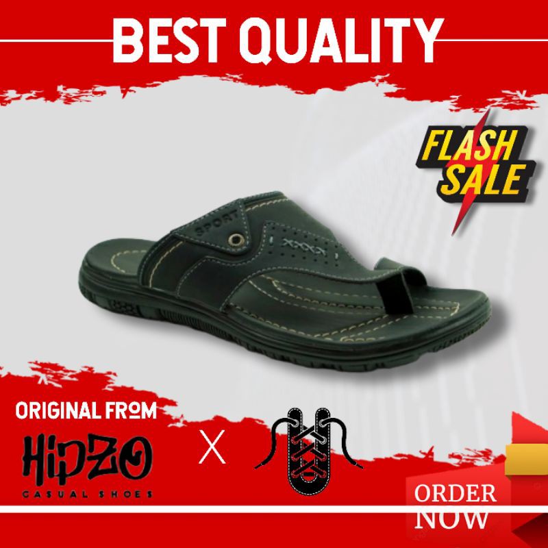 SANDAL JEPIT KULIT PRIA COWOK FASHION DISTRO KEREN TREND TERBARU HIPZO CL22