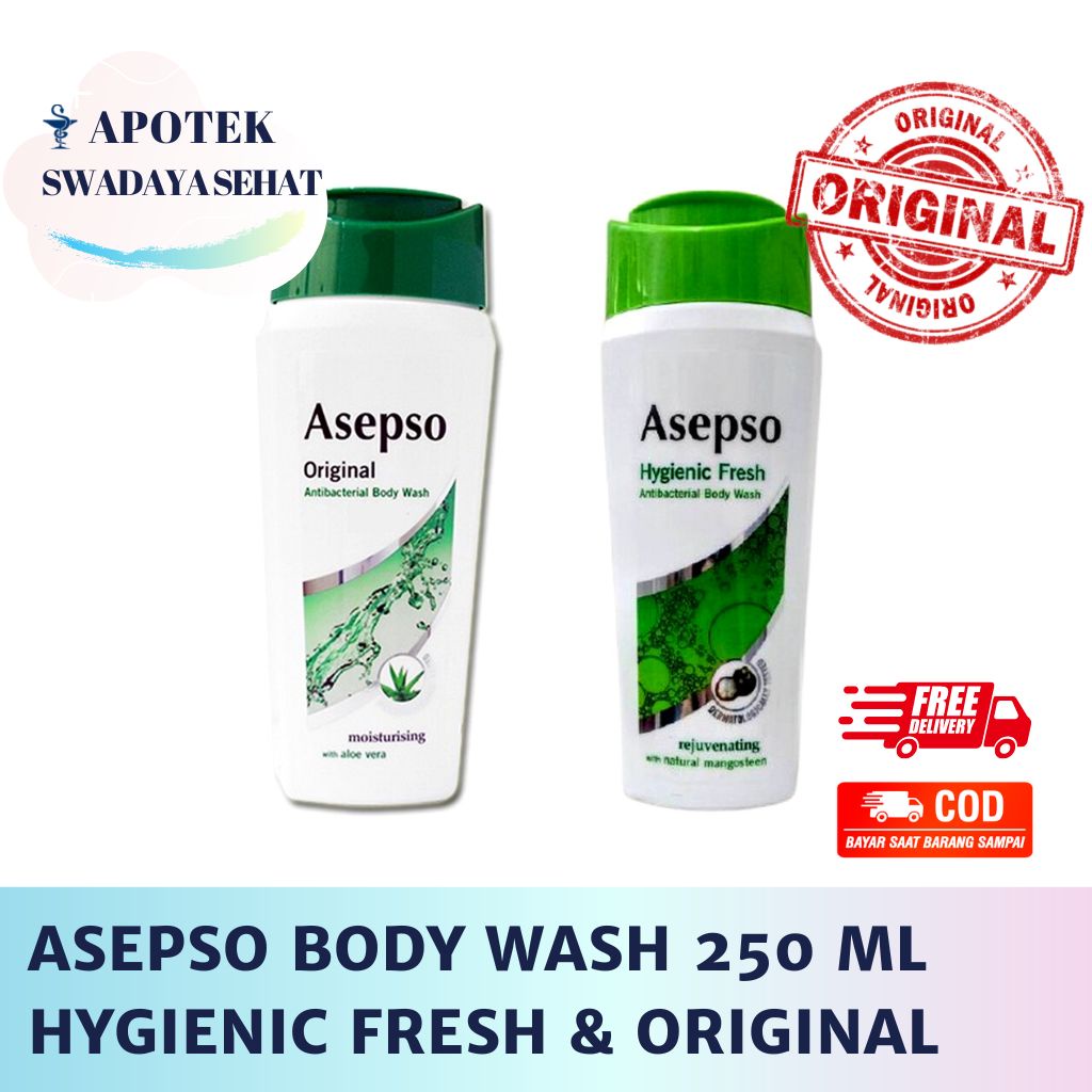 ASEPSO BODY WASH 250ML Moisture Care - Hygienic Fresh - Original Sabun Mandi Anti Bakterial