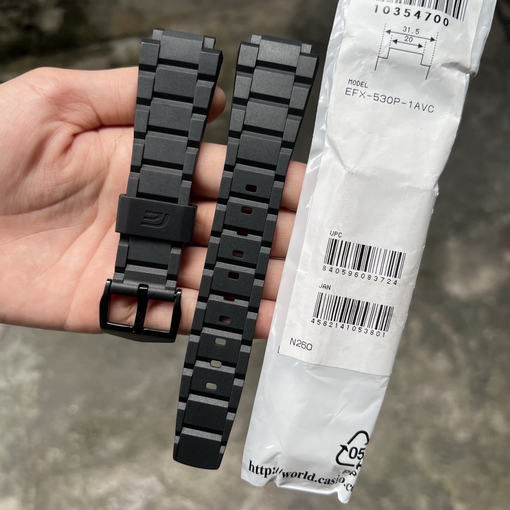 Tali jam tangan casio EFX-530P 1A original strap band EFX 530P