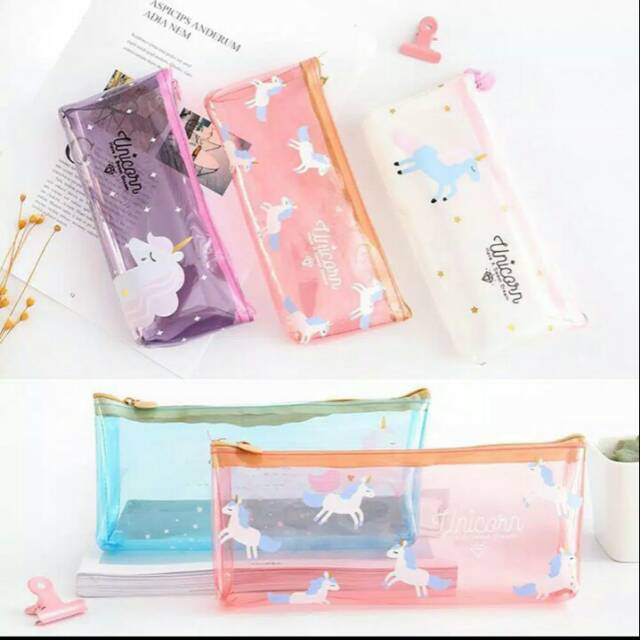 

Tempat Pensil Unicorn Transparan