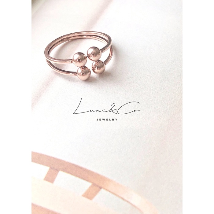 Cincin Fashion Korea Titanium Cincin Bola - Rosegold, 6