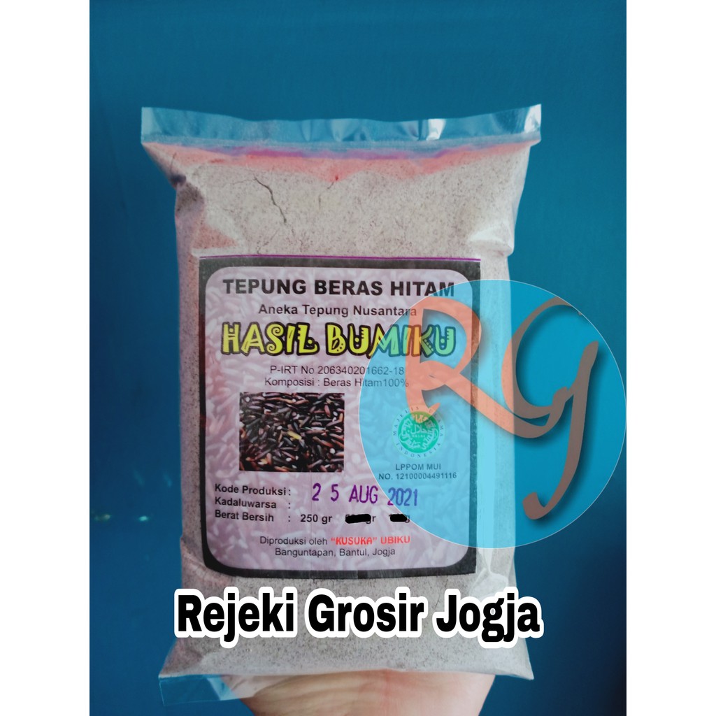 Tepung Beras Hitam Anik Black Rice Powder Anic Black Rice Flour Tepung Beras Herbal 250 Gram Indonesia