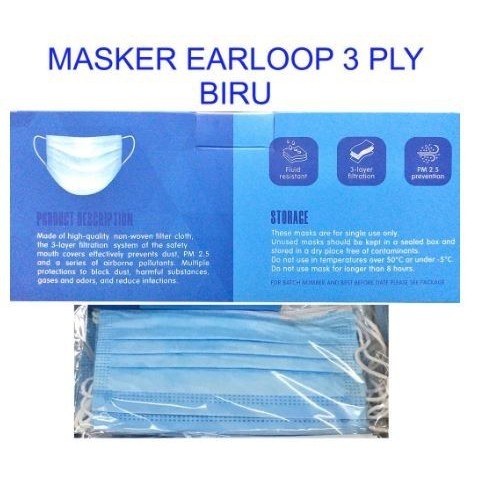 Trend-Masker 3Ply 1Box 50pcs Facemask Earloop Kesehatan Surgical 3 Ply Disposable mask Sekali Pakai