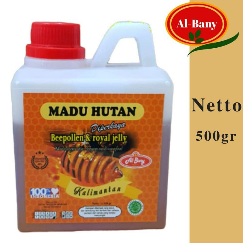 

Madu Hutan Al-bany Nett 500gr Beepollen & Royal jelly