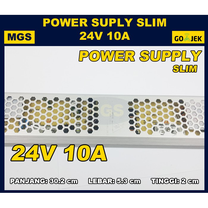 Power Supply Switching 24V 10A Slim