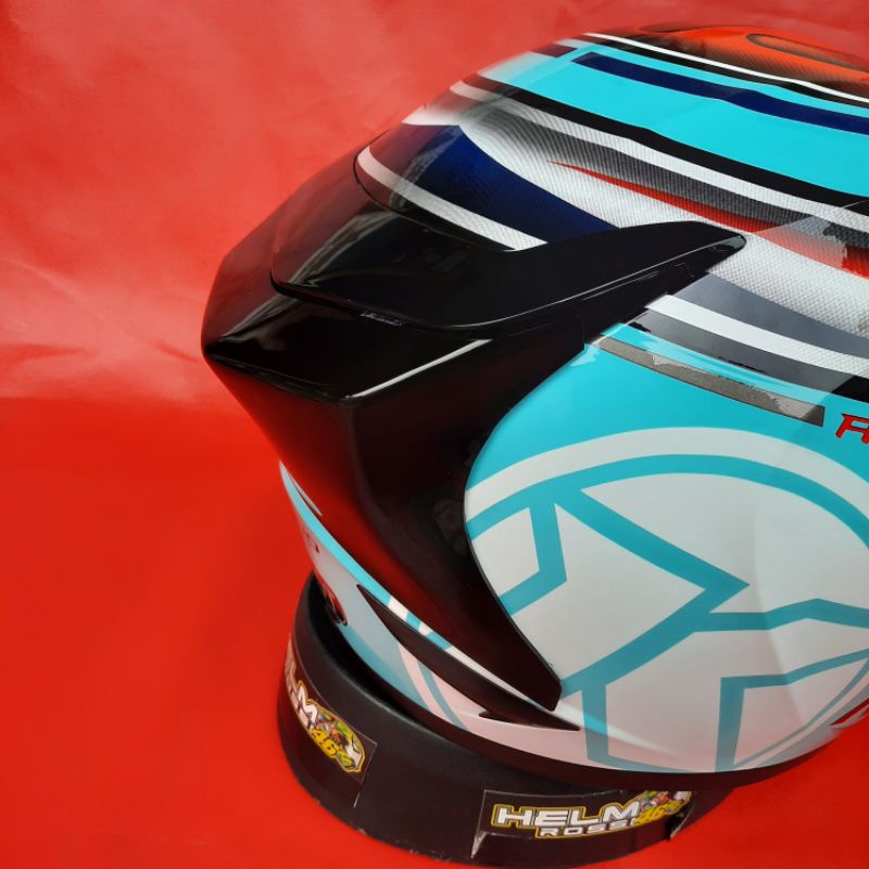 Spoiler Helm KYT R10 R 10 Model 3D Hitam Dan Bening Winglet Variasi Helm KYT