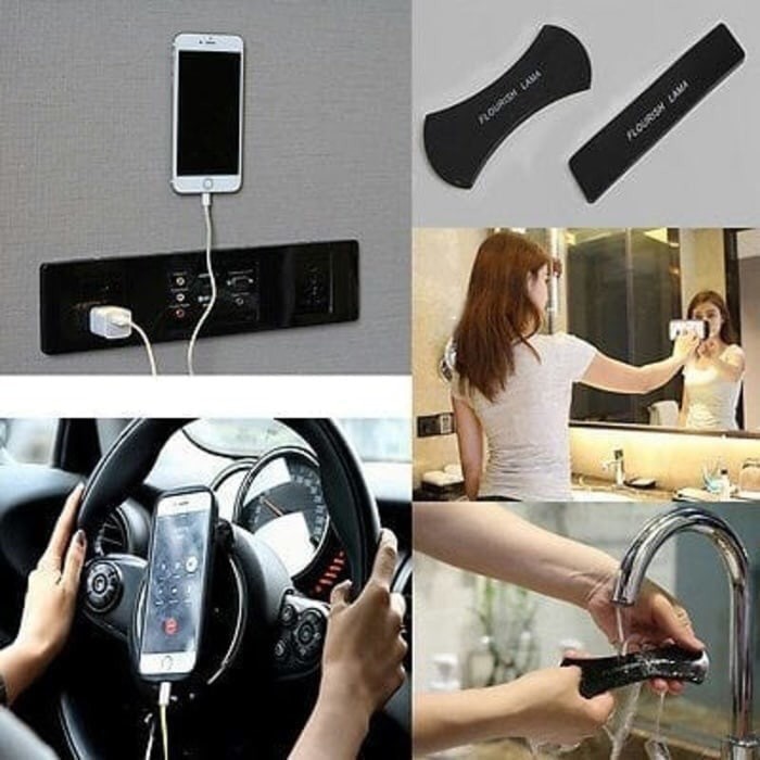 TBI 2pcs Handsfree Flourish Lama Fixate Sticky Gel Nano Rubber Pad***