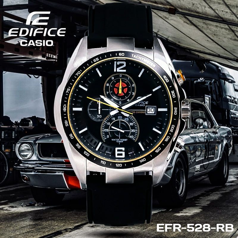 Jam Tangan Pria Merk Casio Edifice Efr-528 Original Bm Free Box