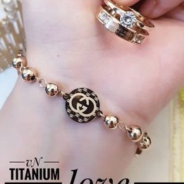 titanium Set gelang cincin QC20