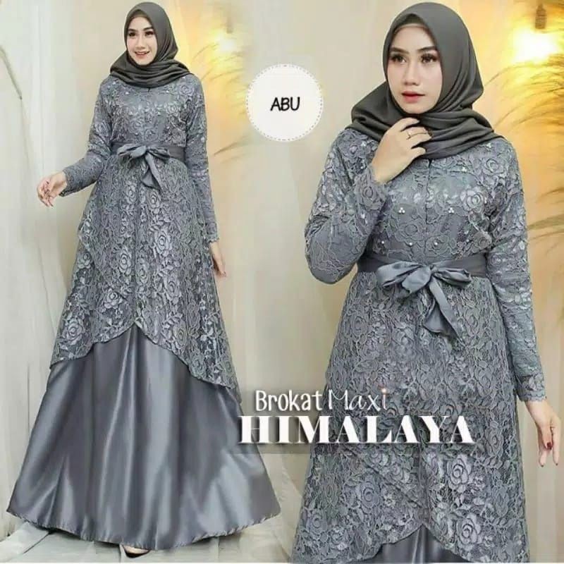 MAXY HIMALAYA MUTIARA, BRUKAT, VELVET, GAMIS, HIJAB, MUSLIM, DRESS