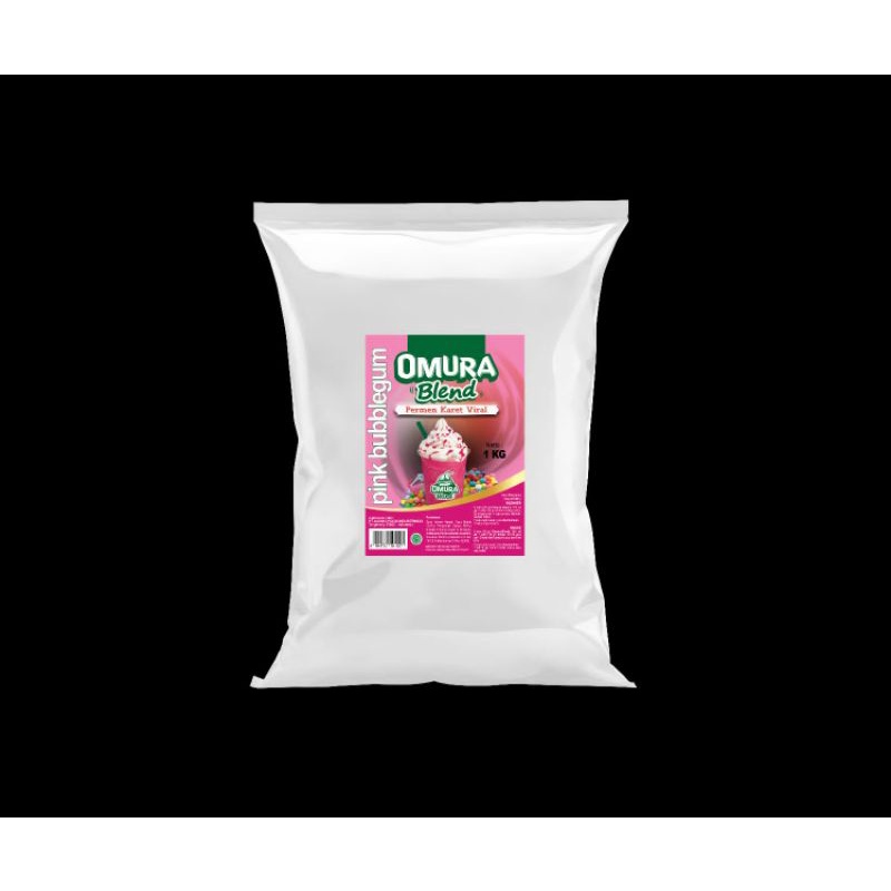 

bubuk minuman es permen karet viral bubblegum pink