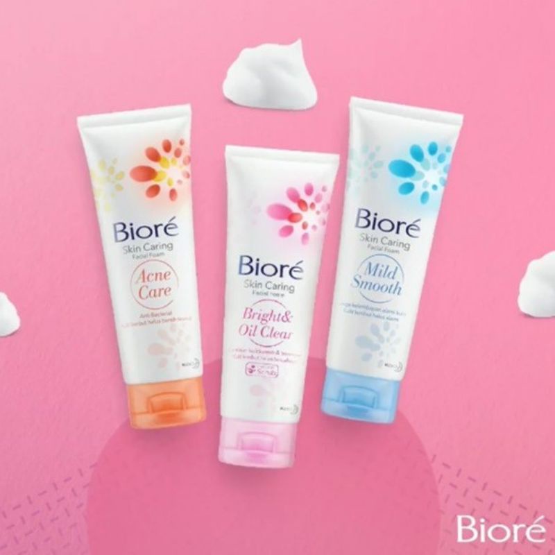 Biore Skincaring Facial Foam Acne Care Bright &amp; Oil Clear 100ml