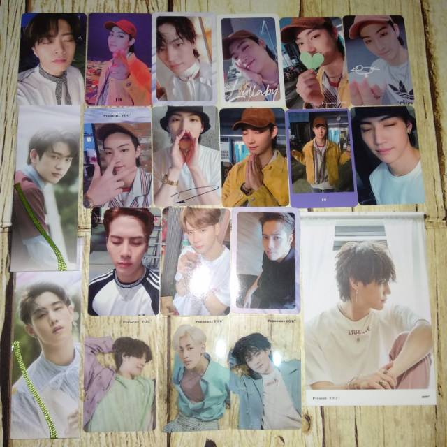 ( Bonus masker /mask ) Phototocard GOT7 PRESENT YOU LIRIK LYRIC JB MARK JINYOUNG JACKSON YUGYEOM pc