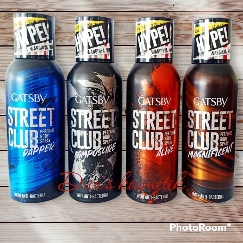 GATSBY STREET CLUB Perfume Body Spray 150ml | Parfum Cowok Gatsby Spray