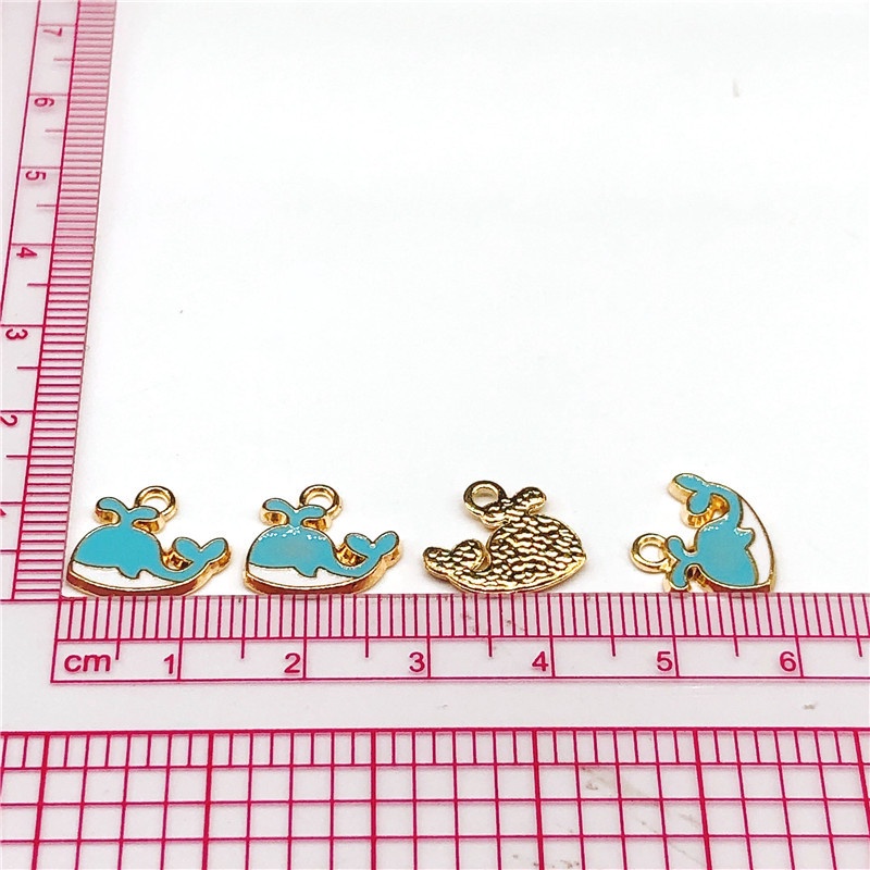 4pcs Liontin Enamel Bentuk Hewan Bahan Alloy Untuk Membuat Perhiasan Wanita