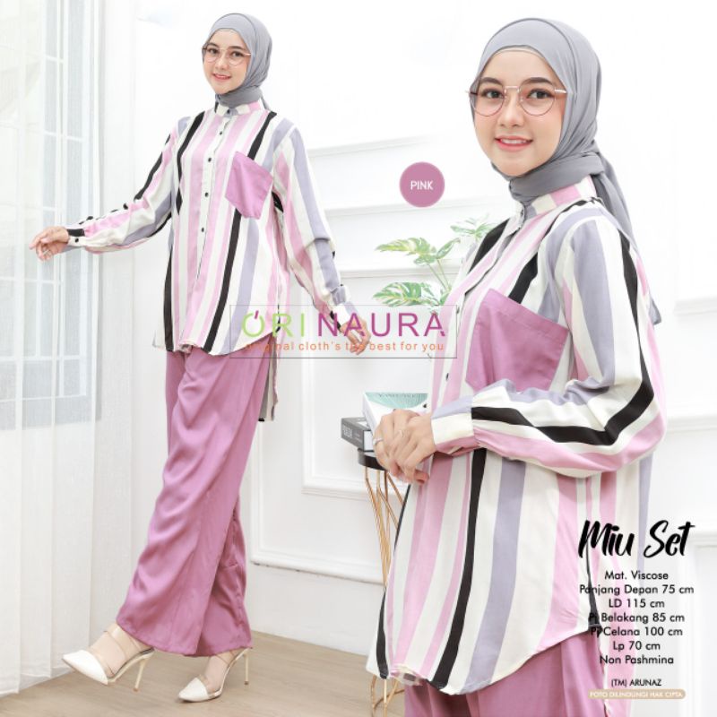 Miu One Set Original By Ori Naura Berlabel 100% Original