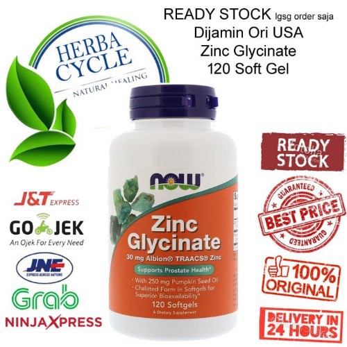 Now Foods Zinc Glycinate 120 Softgels Now Zinc Glycinate Vit Prostat