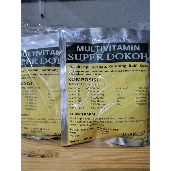 Multivitamin Super Dokoh penggemuk multivitamin untuk kambing sapi kuda
