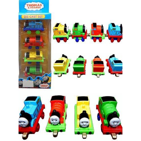 MAINAN 4 Figure Thomas Friends Diecast Besi dengan Magnet Kereta 899-5 MURAH