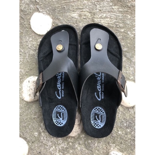 SANDAL KULIT PRIA CASUAL JAPIT SLOP SANDAL PUYUH ORIGINAL + BOX SENDAL CARVIL TRENDY KEKINIAN SLIDE SLIP ON