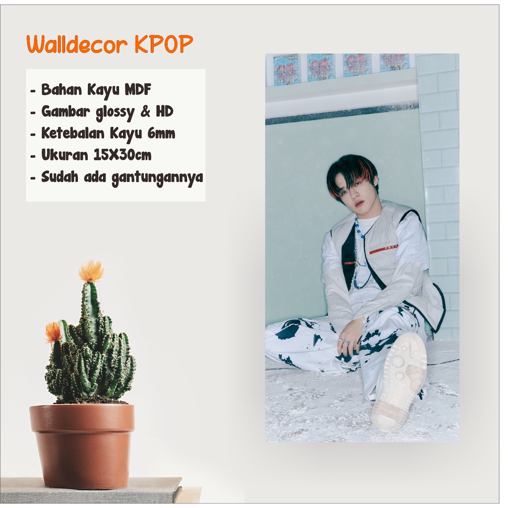 WALLDECOR NCT DREAM CHENLE GLITCH MODE UKURAN 15X30 CM WALL DECOR POSTER KAYU HIASAN DINDING KPOP