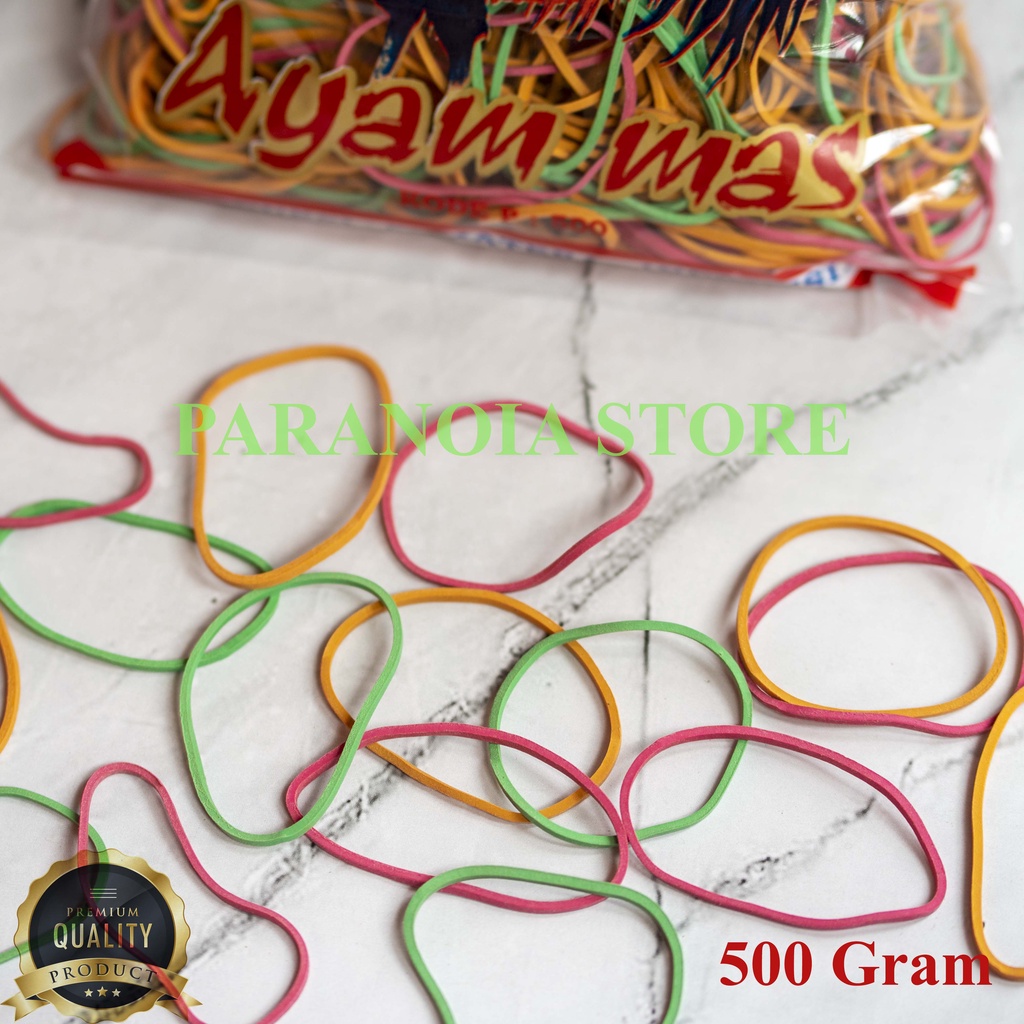 (500 Gr) KARET GELANG BESAR KASAR MURAH AYAM MAS