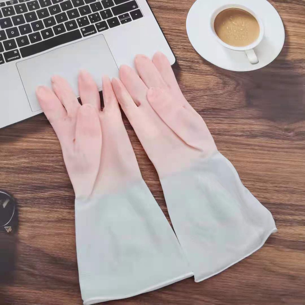 (BOW) Sarung Tangan Karet Cuci Piring Anti Air Rubber Glove 1A83