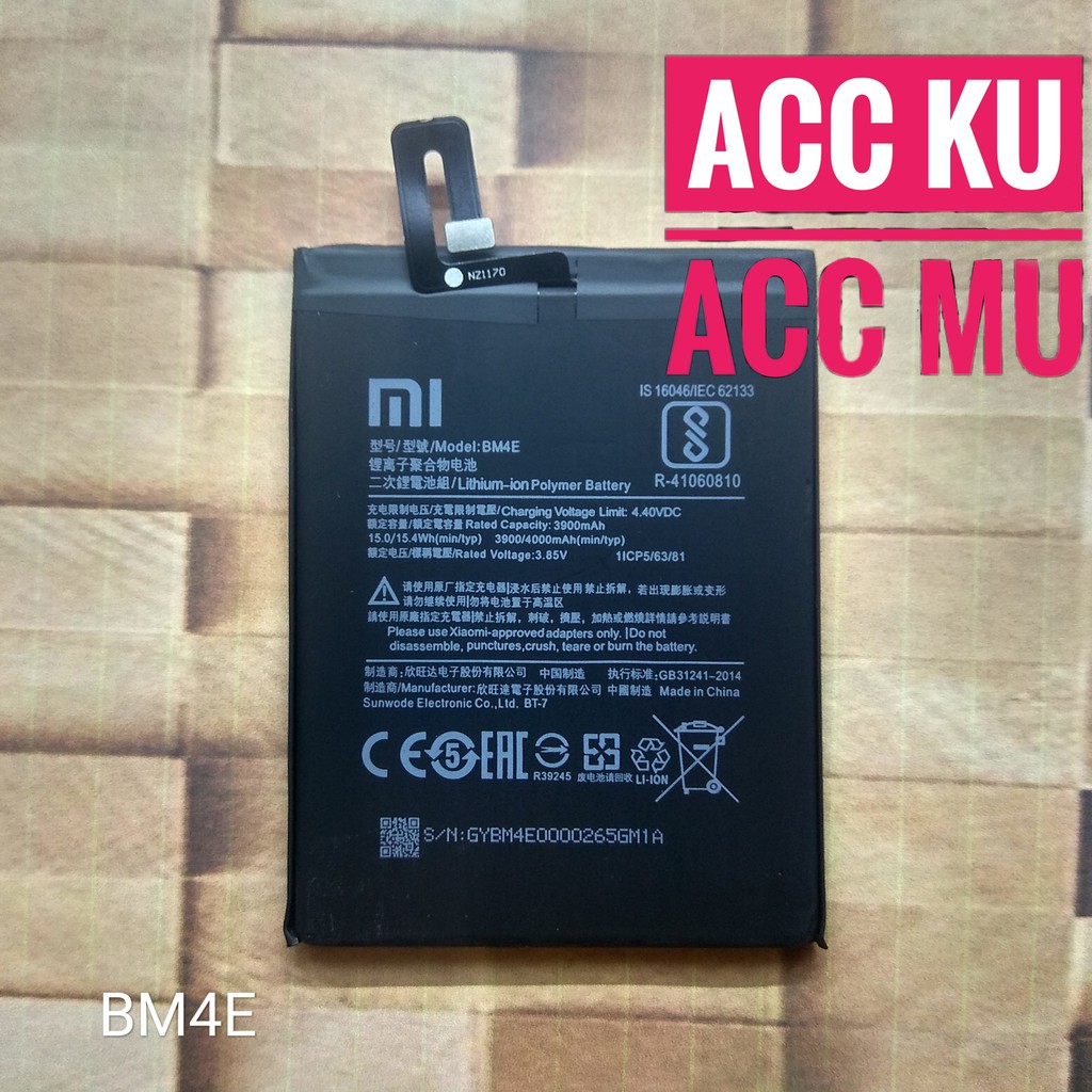 BATERAI XIAOMI POCOPHONE F1 BATERAI POCOPHONE F1 BATTERY XIAOMI  BM4E ORIGINAL