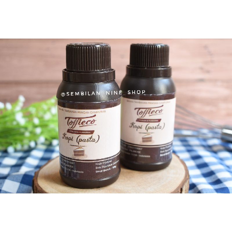 

Toffieco KOPI Pasta 100 Gram Perisa Pewarna COFFEE
