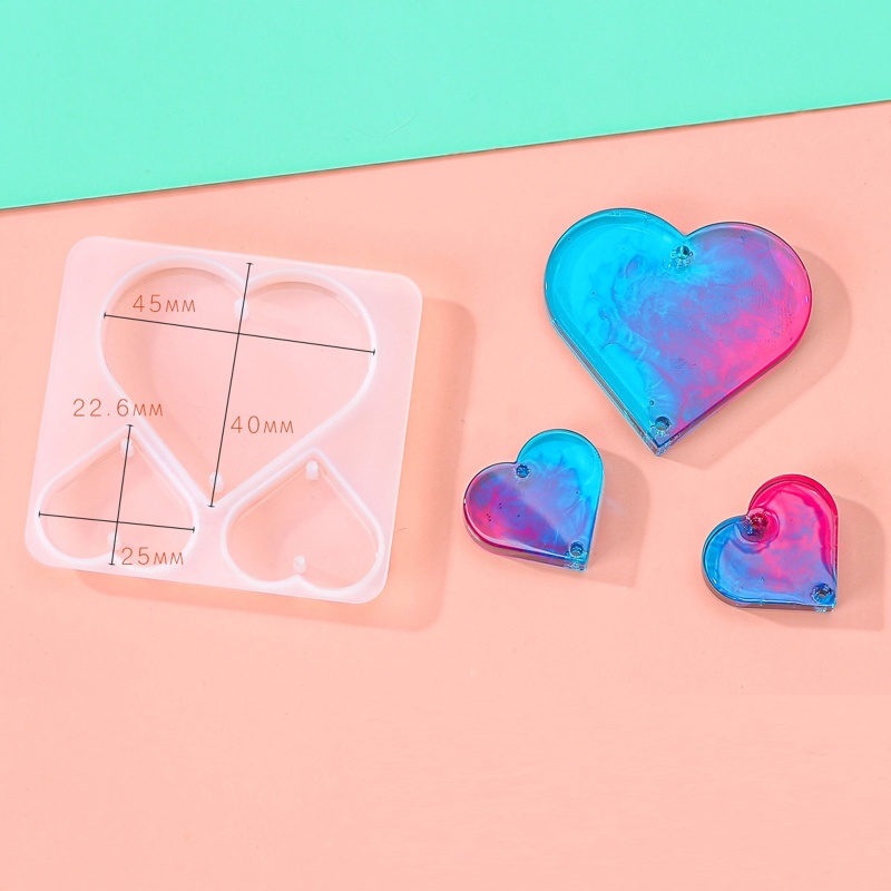 Siy Set Cetakan Resin Bentuk Hatibintang Bahan Silikon Untuk Perhiasan