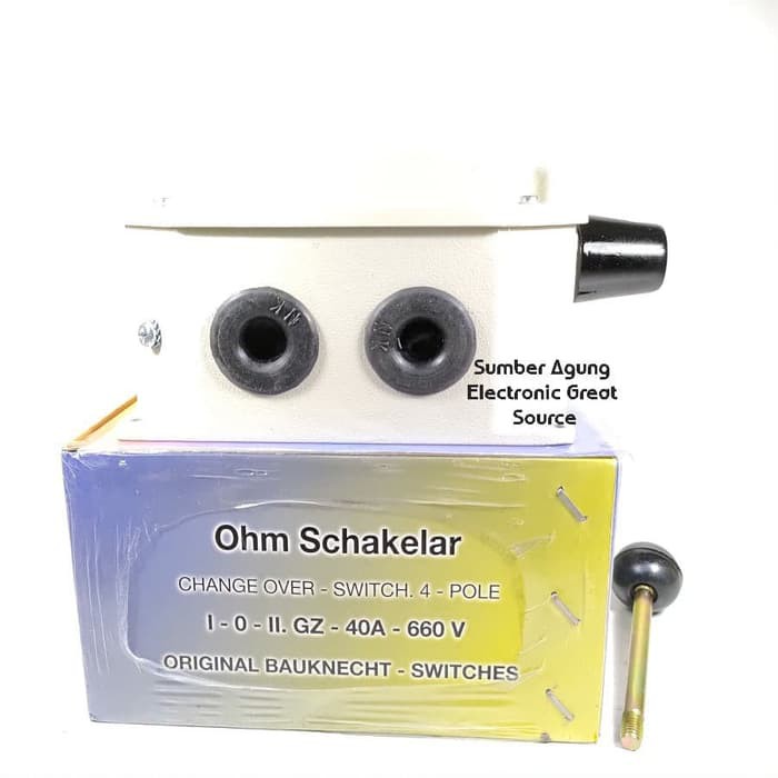 Ohm Schakelar Handle 4 Pole 40A Besar Change Over Switch 3Pas 2Pas