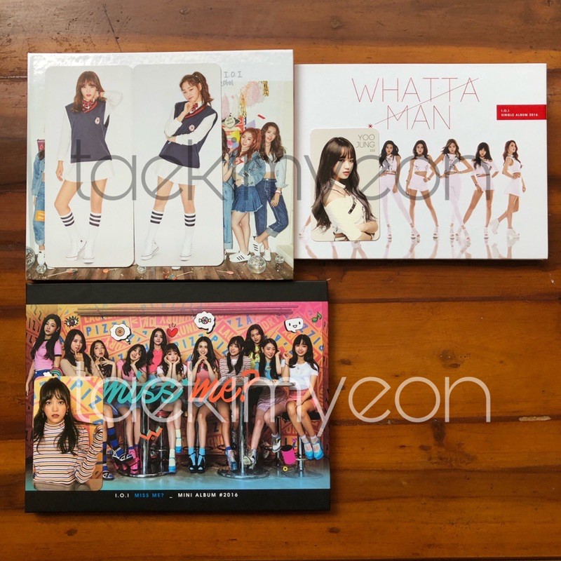 [First Press]I.O.I/ioi Album (Chrysalis, Whatta man dan Miss Me) Photocard Sejeong, Mina dan Yoojung