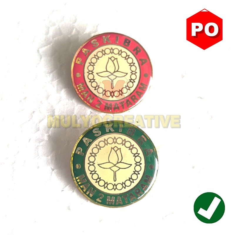 Pin Bros Logo Paskibraka Custom - Pin Fiber Paskibra Tulisan Sekolah Custom